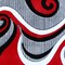 Flash Furniture Red 3' x 16' Modern Plush Abstract Area Rug KP-RG952-316-RD-GG - alternate 5
